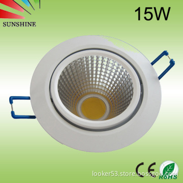 new design!!1700lm high output 15w cob led downlight